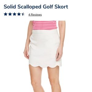 Vineyard Vines white 17” scallop skort, size 6